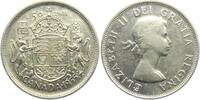 Kanada 50 Cent Silbermünze - Wappen - Elisabeth II. -
