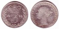 Großbritannien/ England 3 Pence 3 Pence Silbermünze - Queen Victroia -