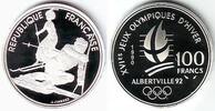 Frankreich 100 Francs Olympische Spiele 1992 in Albertville - Slalom - Wintersport -