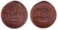 Österreich/ Lombardei + Venetien 5 Cent. 1822 M 5 Centesimi - Kupfermünze f.vz