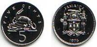 Jamaica 5 Cents Krokodil - Tiere -