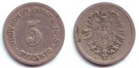 Kaiserreich 5 Pfennig 5 Pfennig - kleiner Adler