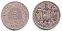 Nord Borneo 5 Cents British Nord Borneo - Sabha - Wappen-Schildhalter