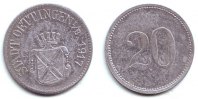 Oettingen 20 Pfennig Notgeld der Stadt Oettingen - 20 Pfennig -