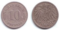 Kaiserreich 10 Pfennig 10 Pfennig - großer Adler -