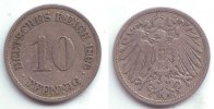 Kaiserreich 10 Pfennig 10 Pfennig - großer Adler -