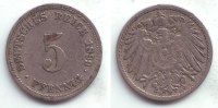 Kaiserreich 5 Pfennig 5 Pfennig - großer Adler -