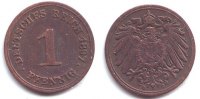 1 Pfennig 1897 G Kaiserreich 1 Pfennig - großer Adler vz