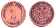 Kaiserreich 1 Pfennig 1 Pfennig - großer Adler -