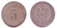Kaiserreich 5 Pfennig 5 Pfennig - kleiner Adler