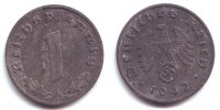 Drittes Reich 1 Reichspfennig 1 Reichspfennig - mit Hakenkreuz
