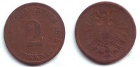 Kaiserreich 2 Pfennig 2 Pfennig - kleiner Adler -