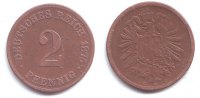 Kaiserreich 2 Pfennig 2 Pfennig - kleiner Adler -
