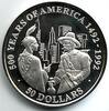 Cook-Inseln 50 Dollar 500 Jahre Amerika - Minnewitt und Indianer -