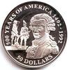 Cook-Inseln 50 Dollar 500 Jahre Amerika - Lafayette -