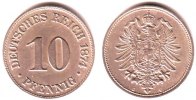 Kaiserreich 10 Pfennig Kursmünze kleiner Adler