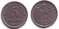 Kaiserreich 5 Pfennig 5 Pfennig