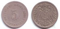 Kaiserreich 5 Pfennig 5 Pfennig - großer Adler -