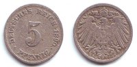 Kaiserreich 5 Pfennig 5 Pfennig - großer Adler -