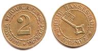 Bremen 2 Verrechnungspfennig 2 Verrechungs-Pfennig