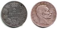 Serbien 2 Dinar Petar I. (1903 - 1918)