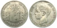 Spanien 1 Pesete Alfonso XIII. (1886 - 1913)