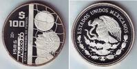 Mexico 100 Pesos Fussball WM 1986 Mexico - Spieler mit Ball Bild