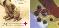 Belgien KMS - 1 Cent - 2 Euro + Medaille Kursmünzsatz Belgien 2004 im Folder mit Medaille von J.H. Dunant - Rotes Kreuz