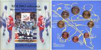 Finnland KMS - 1 Cent - 2 Euro Kursmünzsatz Finnland 2003 im Folder - Eishockey WM 2003 -