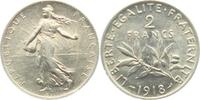 Frankreich 2 Francs Säerin vor aufgehender Sonne - Olivenzweig -