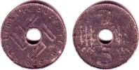 Besetzte Gebiete des 2. Weltkrieges 5 Reichspfennig Reichskreditkassen - 5 Reichspfennig - Lochgeld