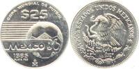 Mexico 25 Pesos Fußball Weltmeisterschaft 1986 in Mexico - fliegender Ball Bild