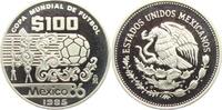 Mexico 100 Pesos Fußball Weltmeisterschaft 1986 in Mexico - mexikanische Motive mit Ball Bild