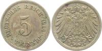 Kaiserreich 5 Pfennig 5 Pfennig - großer Adler -