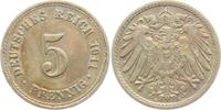 Kaiserreich 5 Pfennig 5 Pfennig - großer Adler -