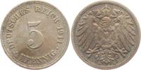 Kaiserreich 5 Pfennig 5 Pfennig - großer Adler -