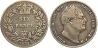 Großbritannien 6 Pence William IV. (1830 - 1837)