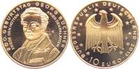 Deutschland 10 Euro Gedenkprägung - Georg Büchner - vergoldet