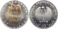 Deutschland 10 Euro Gedenkprägung - 20 Jahre Deutsche Einheit mit Goldapplikation