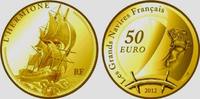 Frankreich 50 Euro Segelschiff Le Hermione