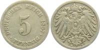 Kaiserreich 5 Pfennig 5 Pfennig - großer Adler -