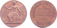 Frankreich - Paris Medaille Paris 1864 - La mutualite commerciale - Merkur mit Merkurstab mit Bienenkorb -