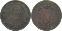 Finnland 10 Penniä Zar Nikolaus II. (1894 - 1917)