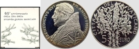 Vatikan 5 Euro 60. Jahrestag Ende des 2. Weltkrieges - Papst Benedikt XVI.