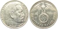 Drittes Reich 5 Reichsmark Paul von Hindenburg - mit Hakenkreuz