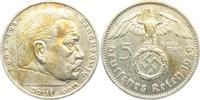 Drittes Reich 5 Reichsmark Paul von Hindenburg - mit Hakenkreuz