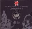Großbritannien 5 Pounds im Blister mit Schuber Olympische Spiele 2012 in London - Stadtbild mit Sportarten