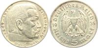 Drittes Reich 5 Reichsmark Paul von Hindenburg - ohne Hakenkreuz
