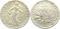 Frankreich 50 Centimes Säerin vor aufgehender Sonne - Olivenzweig -