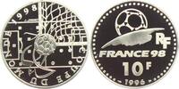 Frankreich 10 Francs Fußball WM 1998 in Frankreich - Fußball zerreißt Tornetz -